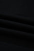 Black Color Block Denim Patchwork Button Polo Collar Short Sleeve Top