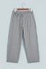 Black Stripe Drawstring Casual Loose Pants