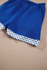 Racing Red Polka Dot Trim Baggy Pullover 2pcs Short Set