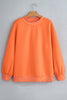 Pink Colorblock Polka Dot Contrast Trim Oversized Sweatshirt