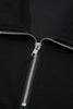 Black Zip Collar Long Sleeve Top Drawstring Pants Set
