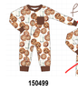 Brown Milk Cookie Print Romper