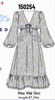 Blue Floral Ruffle Mom Dress