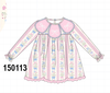 Pink Pearl Bow Floral Dress