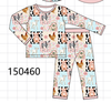 Pink Farm Animals Bamboo Pajama Set
