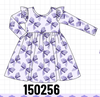 Purple Bow Zip Bamboo Dress