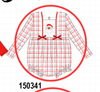 Red Plaid Santa Smocked Bow Bubble