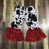 COW RED  SPARKLEY PANTS