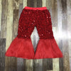 RED FURRY SPARKLEY PANTS