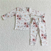 Red Pink Flower Pjs