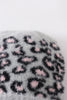 Grey leopard beanie hat toddler adult