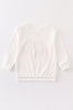White fall babe sweatshirt top