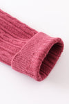Rose knit knee high sock