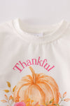 White thankful pumpkin top mommy & me