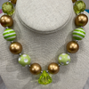 Green and Brown Bling Necklace