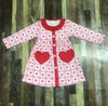 DOUBLE RED HEARTS BUTTON VALENTINES DRESS