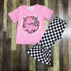 BE MINE CHECKERED BOUTIQUE SET