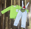 GRINCH BOYS 2 piece Overalls With Top