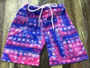 PINK & PURPLE POP IT WHITE SWIM TRUNKS